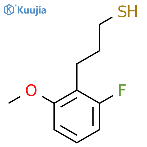 3-(2-fluoro-6-methoxyphenyl)propane-1-thiol structure