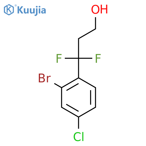 3-(2-bromo-4-chlorophenyl)-3,3-difluoropropan-1-ol structure