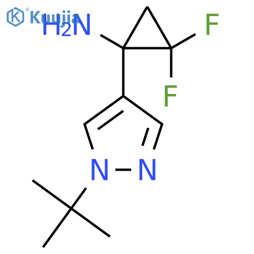 1-(1-tert-butyl-1H-pyrazol-4-yl)-2,2-difluorocyclopropan-1-amine structure
