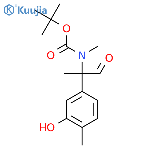 tert-butyl N-2-(3-hydroxy-4-methylphenyl)-1-oxopropan-2-yl-N-methylcarbamate structure