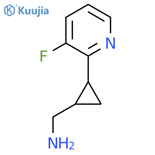 2-(3-fluoropyridin-2-yl)cyclopropylmethanamine structure