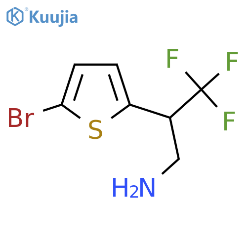 2-(5-bromothiophen-2-yl)-3,3,3-trifluoropropan-1-amine structure