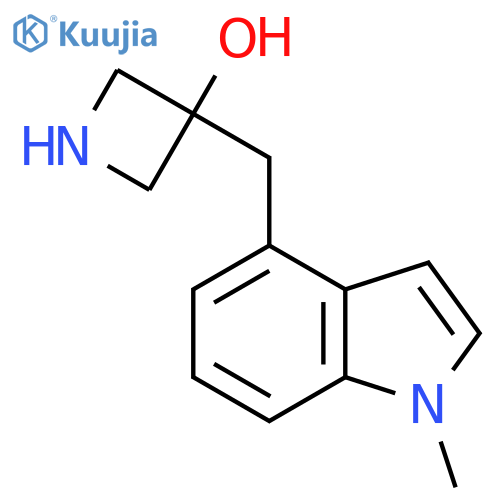 3-(1-methyl-1H-indol-4-yl)methylazetidin-3-ol structure