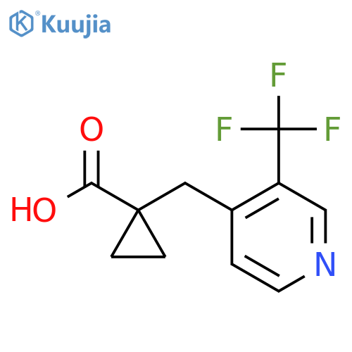 1-{3-(trifluoromethyl)pyridin-4-ylmethyl}cyclopropane-1-carboxylic acid structure