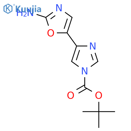 tert-butyl 4-(2-amino-1,3-oxazol-5-yl)-1H-imidazole-1-carboxylate structure