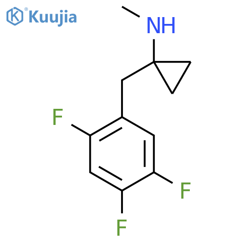 N-methyl-1-(2,4,5-trifluorophenyl)methylcyclopropan-1-amine structure