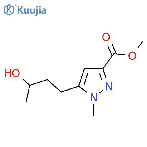 methyl 5-(3-hydroxybutyl)-1-methyl-1H-pyrazole-3-carboxylate structure