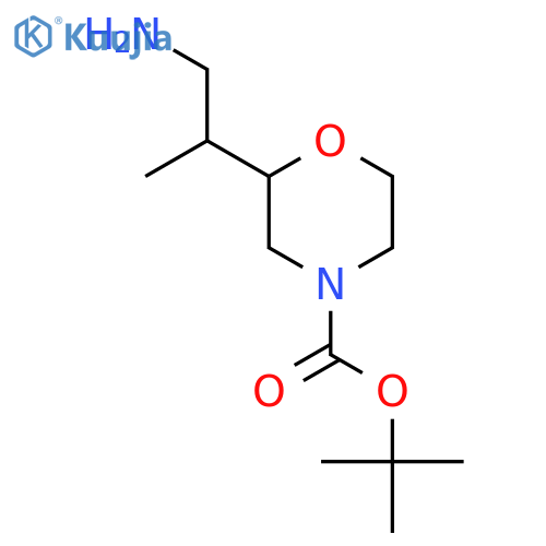 Tert-butyl 2-(1-aminopropan-2-yl)morpholine-4-carboxylate structure