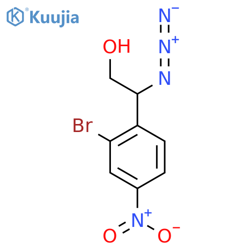 2-azido-2-(2-bromo-4-nitrophenyl)ethan-1-ol structure