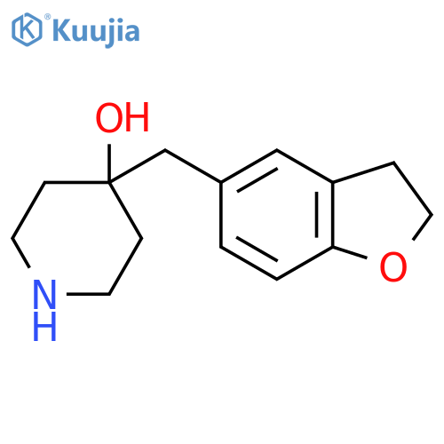 4-(2,3-dihydro-1-benzofuran-5-yl)methylpiperidin-4-ol structure