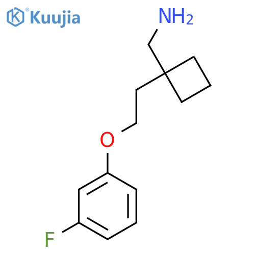 {1-2-(3-fluorophenoxy)ethylcyclobutyl}methanamine structure