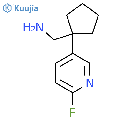 1-(6-fluoropyridin-3-yl)cyclopentylmethanamine structure