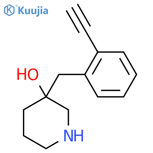 3-[(2-Ethynylphenyl)methyl]piperidin-3-ol structure