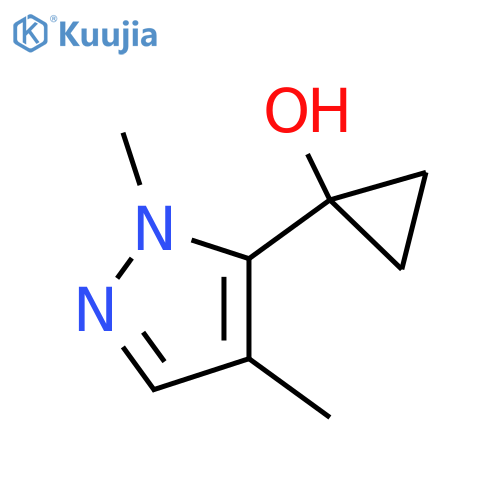 1-(1,4-dimethyl-1H-pyrazol-5-yl)cyclopropan-1-ol structure
