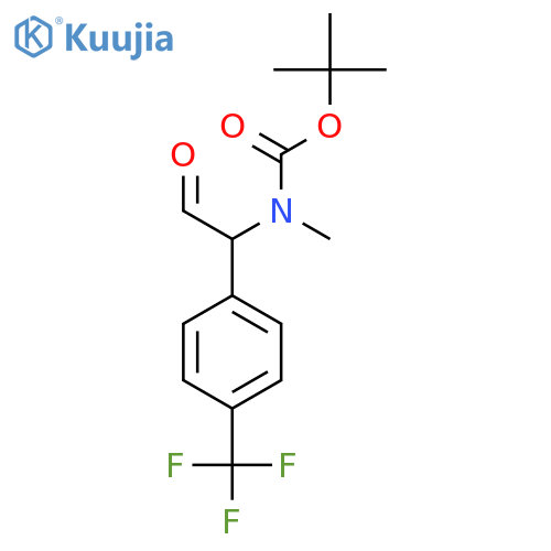 tert-butyl N-methyl-N-{2-oxo-1-4-(trifluoromethyl)phenylethyl}carbamate structure