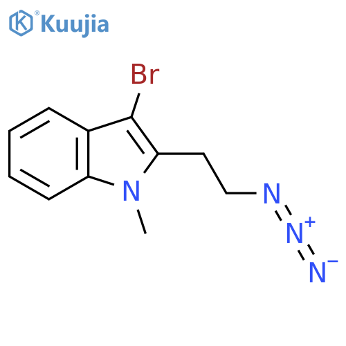 2-(2-azidoethyl)-3-bromo-1-methyl-1H-indole structure
