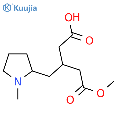5-methoxy-3-(1-methylpyrrolidin-2-yl)methyl-5-oxopentanoic acid structure