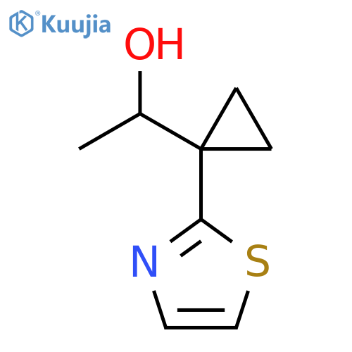 1-1-(1,3-thiazol-2-yl)cyclopropylethan-1-ol structure