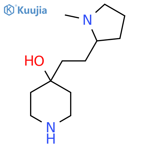 4-2-(1-methylpyrrolidin-2-yl)ethylpiperidin-4-ol structure