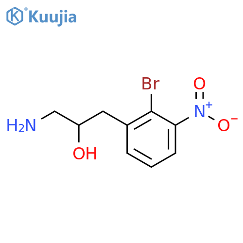 1-amino-3-(2-bromo-3-nitrophenyl)propan-2-ol structure