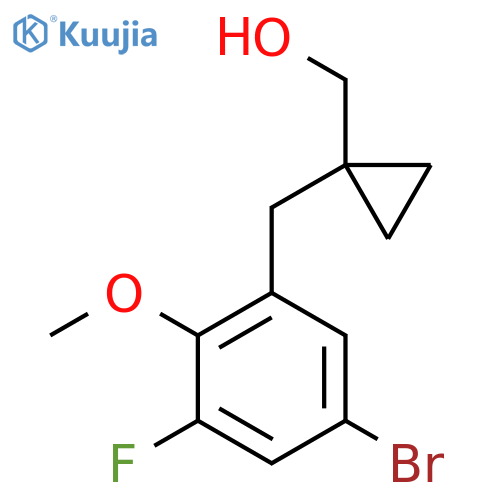 {1-(5-bromo-3-fluoro-2-methoxyphenyl)methylcyclopropyl}methanol structure