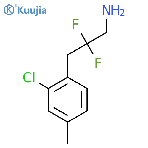 3-(2-chloro-4-methylphenyl)-2,2-difluoropropan-1-amine structure