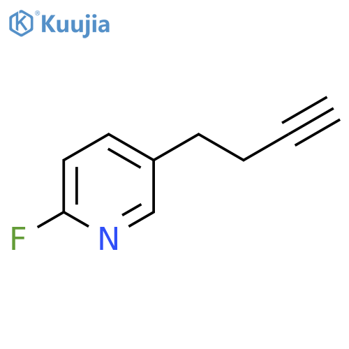 5-(but-3-yn-1-yl)-2-fluoropyridine structure