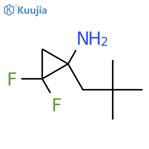 1-(2,2-dimethylpropyl)-2,2-difluorocyclopropan-1-amine structure