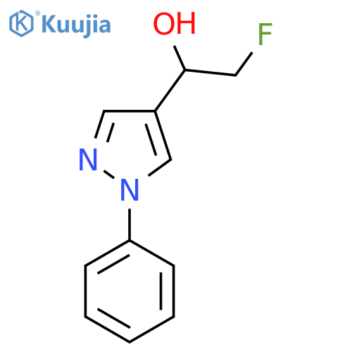 2-fluoro-1-(1-phenyl-1H-pyrazol-4-yl)ethan-1-ol structure