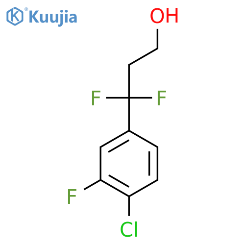 3-(4-chloro-3-fluorophenyl)-3,3-difluoropropan-1-ol structure
