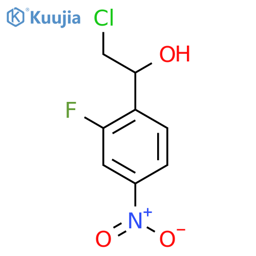 2-chloro-1-(2-fluoro-4-nitrophenyl)ethan-1-ol structure