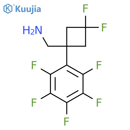 3,3-difluoro-1-(pentafluorophenyl)cyclobutylmethanamine structure