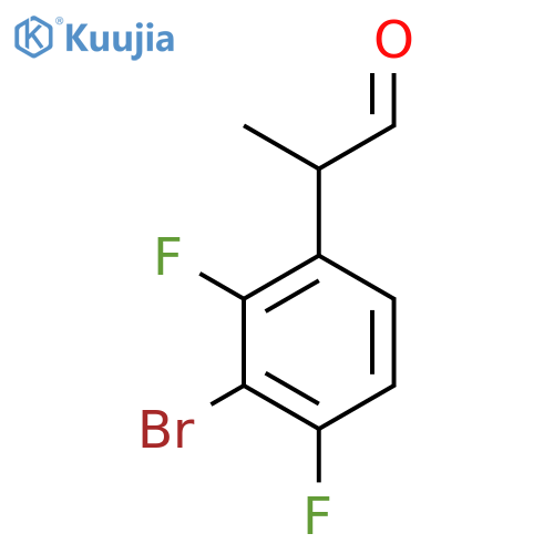2-(3-bromo-2,4-difluorophenyl)propanal structure