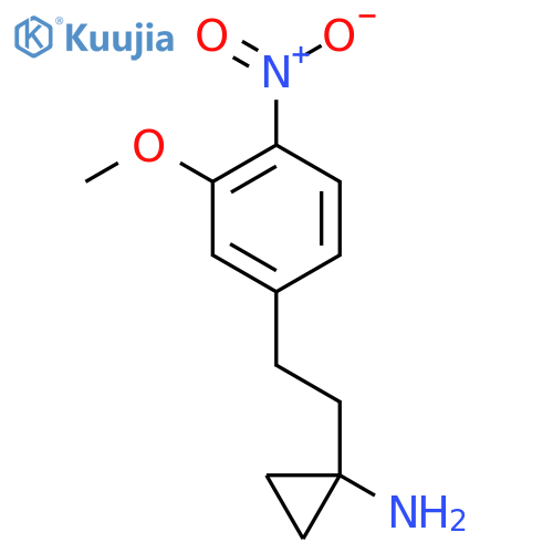 1-2-(3-methoxy-4-nitrophenyl)ethylcyclopropan-1-amine structure