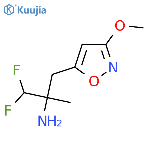 1,1-difluoro-3-(3-methoxy-1,2-oxazol-5-yl)-2-methylpropan-2-amine structure