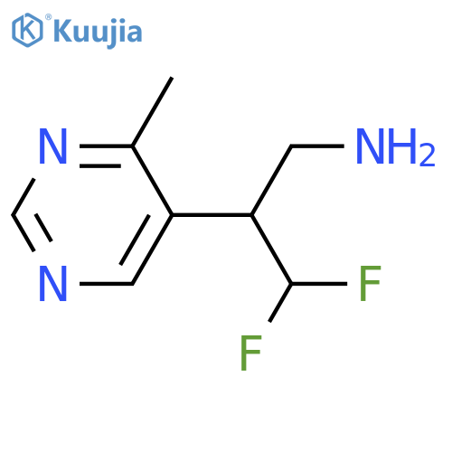 3,3-Difluoro-2-(4-methylpyrimidin-5-yl)propan-1-amine structure