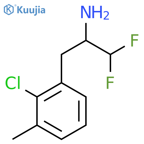 3-(2-chloro-3-methylphenyl)-1,1-difluoropropan-2-amine structure