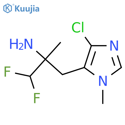 3-(4-chloro-1-methyl-1H-imidazol-5-yl)-1,1-difluoro-2-methylpropan-2-amine structure