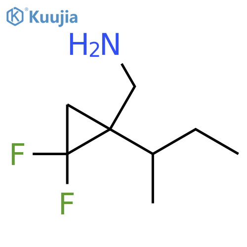 1-(butan-2-yl)-2,2-difluorocyclopropylmethanamine structure