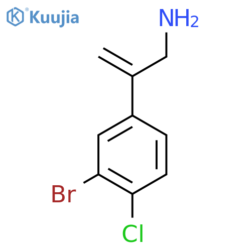 2-(3-bromo-4-chlorophenyl)prop-2-en-1-amine structure