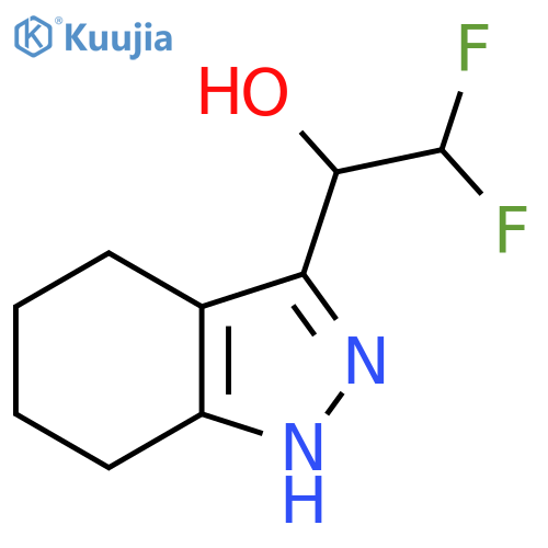 2,2-difluoro-1-(4,5,6,7-tetrahydro-1H-indazol-3-yl)ethan-1-ol structure