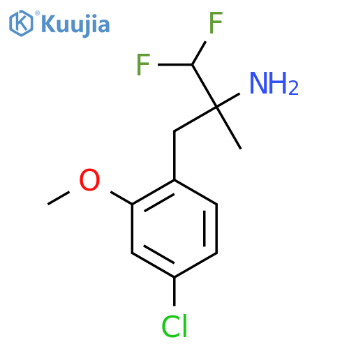 3-(4-chloro-2-methoxyphenyl)-1,1-difluoro-2-methylpropan-2-amine structure
