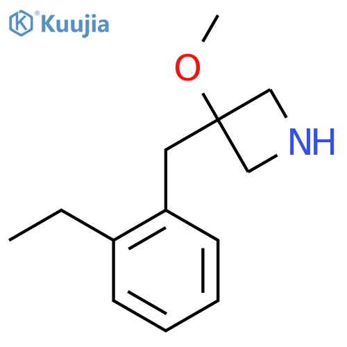 3-(2-ethylphenyl)methyl-3-methoxyazetidine structure