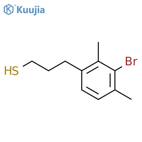 3-(3-bromo-2,4-dimethylphenyl)propane-1-thiol structure