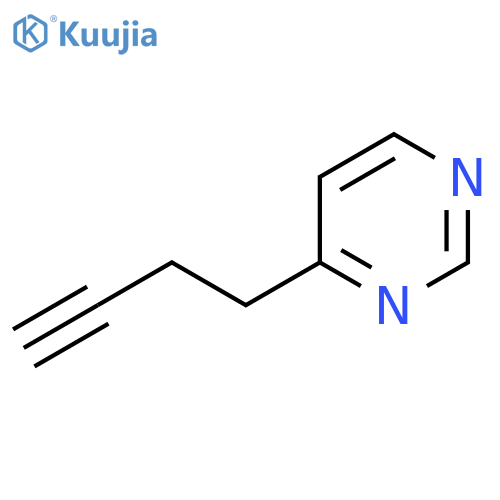 4-(but-3-yn-1-yl)pyrimidine structure