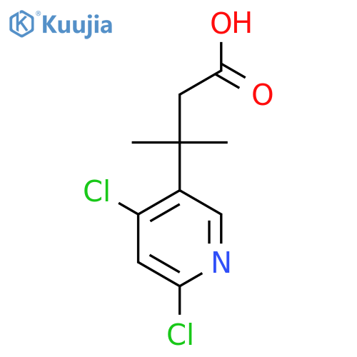 3-(4,6-Dichloropyridin-3-yl)-3-methylbutanoic acid structure