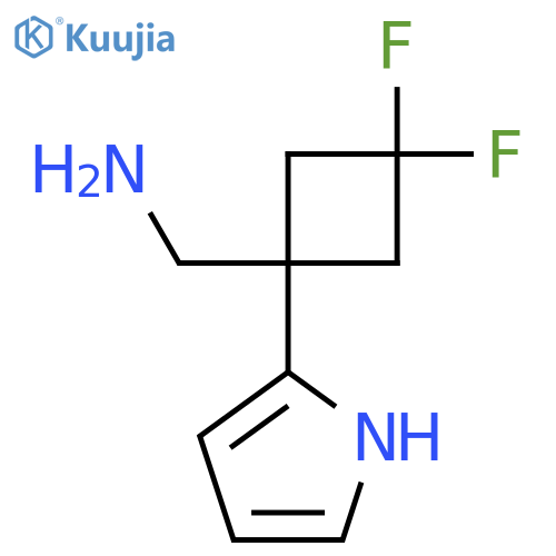 3,3-difluoro-1-(1H-pyrrol-2-yl)cyclobutylmethanamine structure