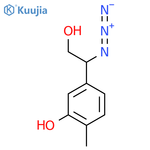5-(1-azido-2-hydroxyethyl)-2-methylphenol structure