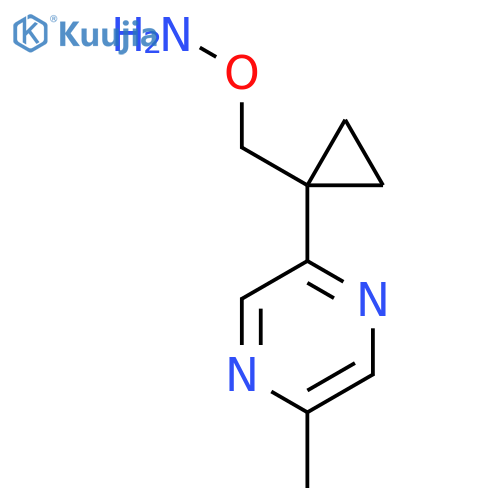 O-{1-(5-methylpyrazin-2-yl)cyclopropylmethyl}hydroxylamine structure