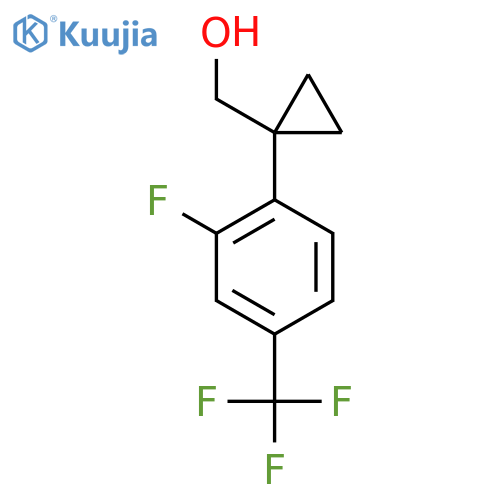 {1-2-fluoro-4-(trifluoromethyl)phenylcyclopropyl}methanol structure